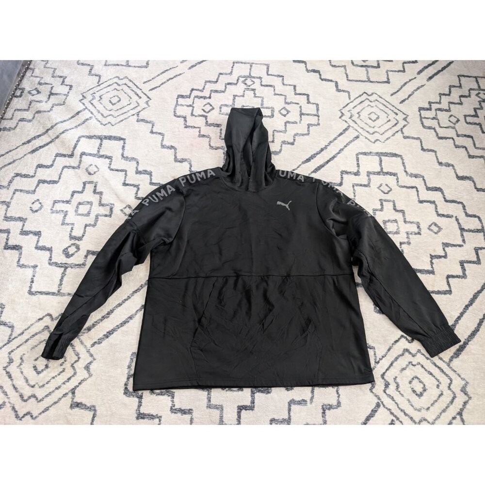 PUMA WARM CELL BLACK L/S PERFORMANCE HOODED SWEATSHIRT SZ: XL